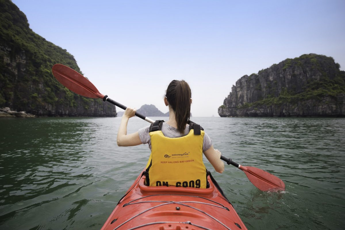 Kayaking in Bai Tu Long Bay