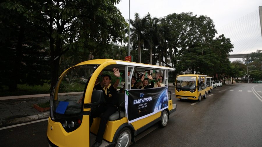 Electric car in Halong city