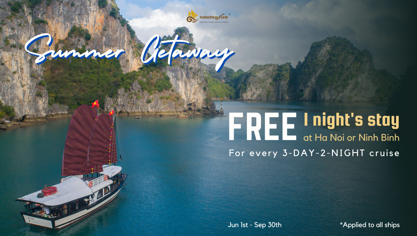 Summer Promotion, Halong Bay cruise with Indochina Junk