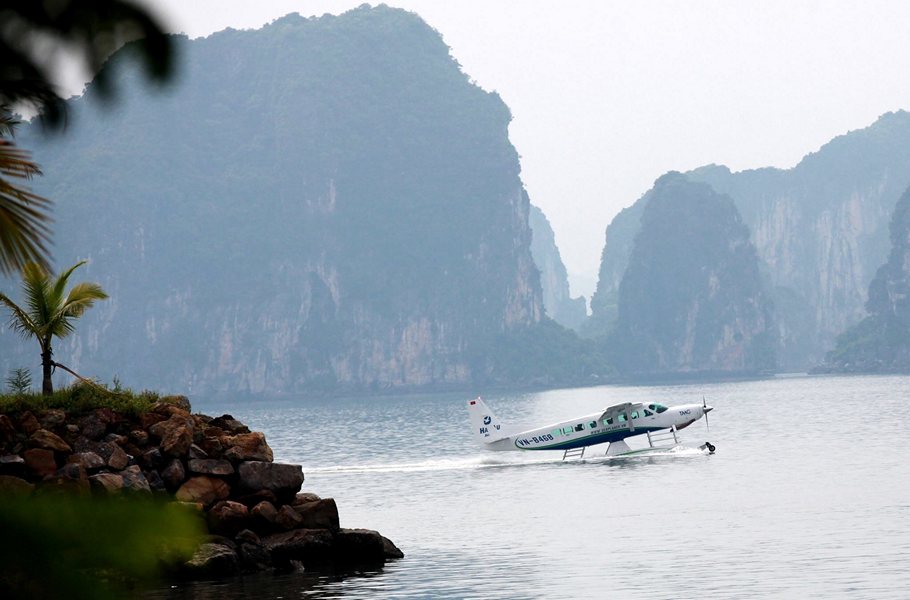 Seaplanes in Halong Bay